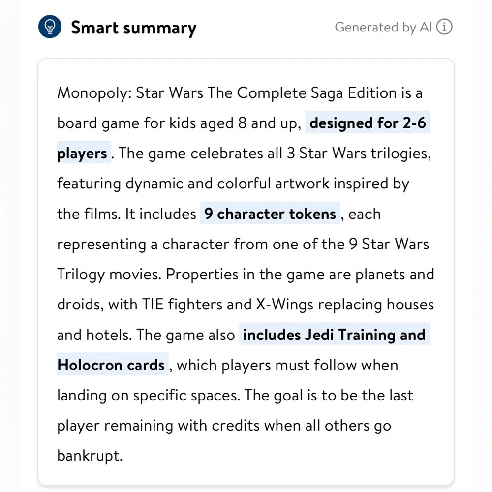 New Monopoly Star Wars Complete Saga Edition Board Game Star Wars Trilogies